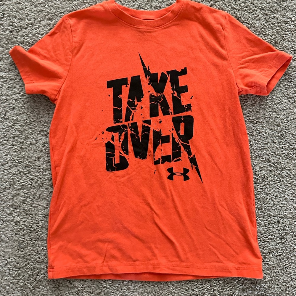 Under Armour Boys “Take Over” Shirt YSM- Orange